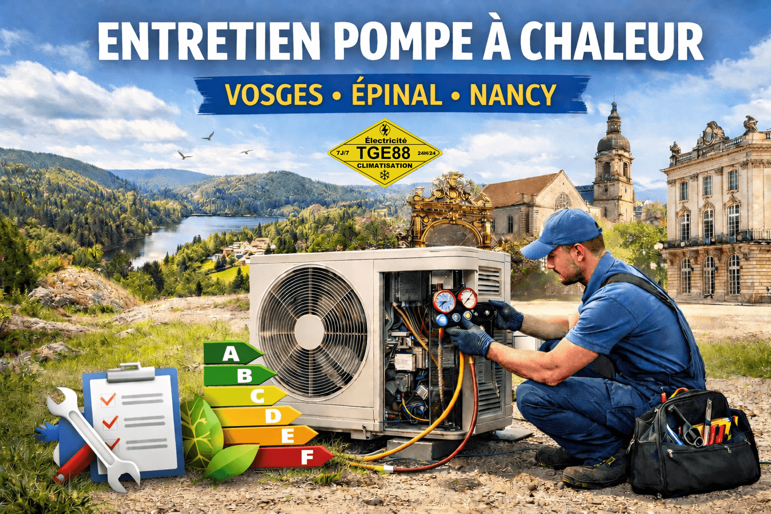Entretenir sa pompe à chaleur obligatoire dans les Vosges (Épinal, Nancy)